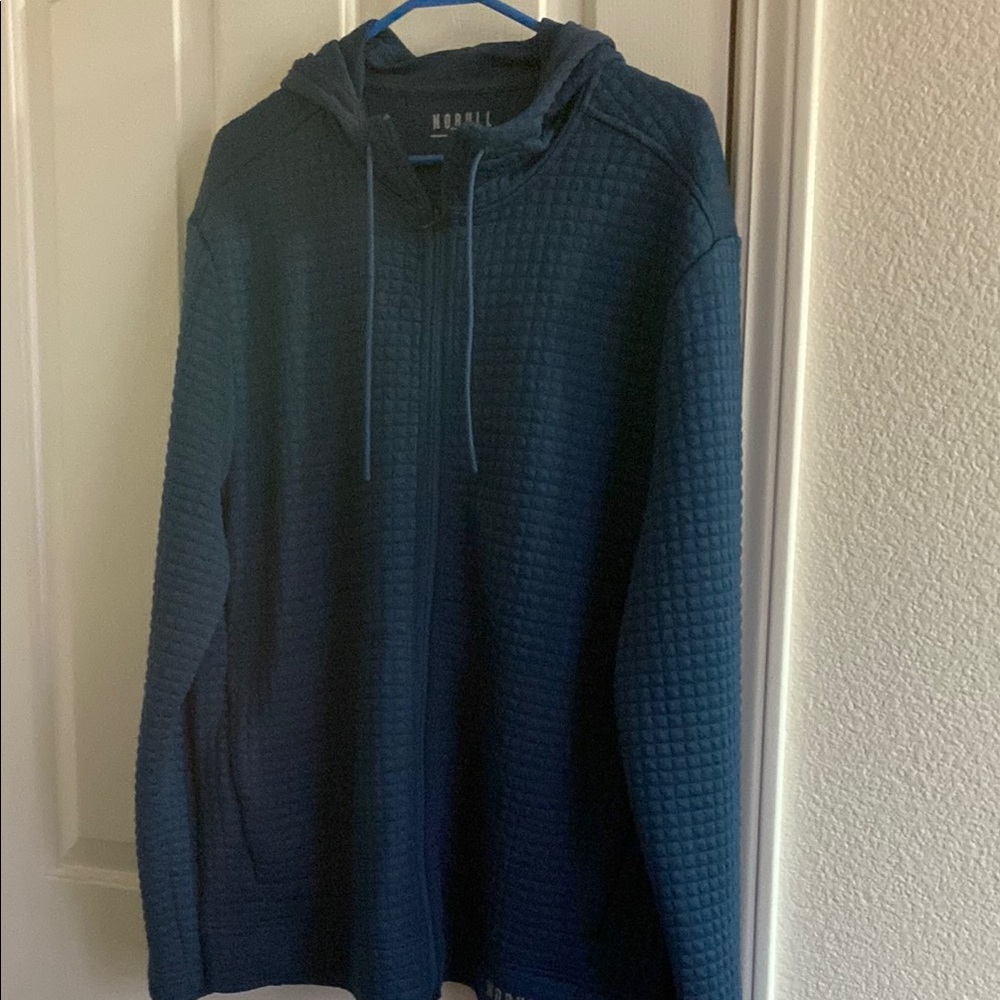 Nobull Men's Blue Full Zip Hoodie